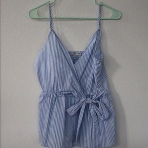 Moa Moa stripped spaghetti strap tank